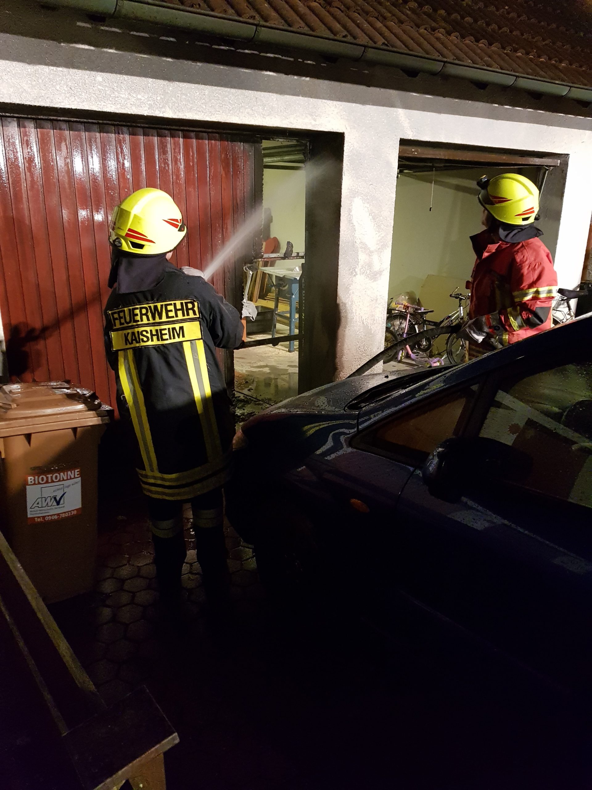 Brand einer Biomülltonne