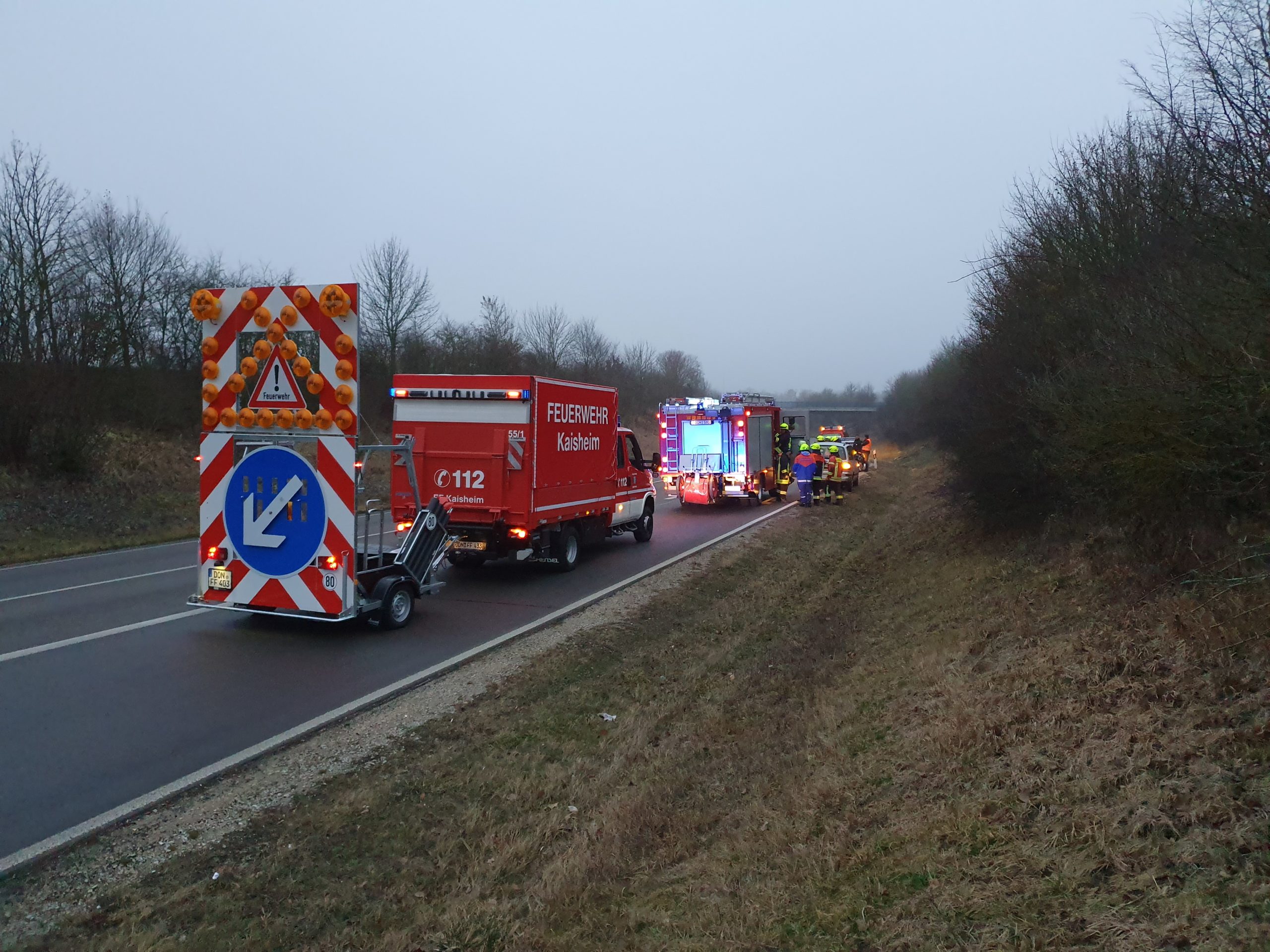 Verkehrsunfall auf der B2