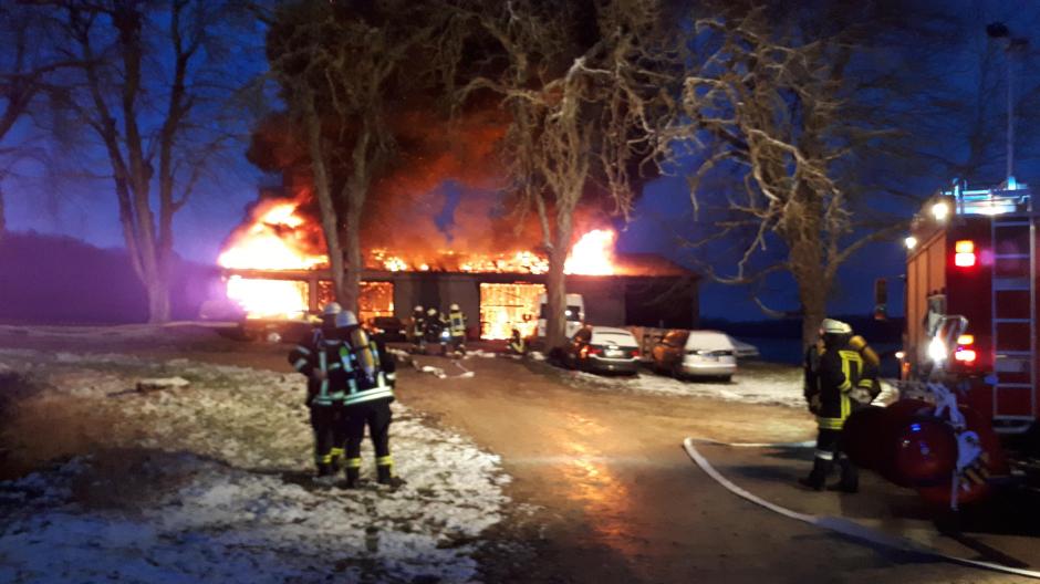 Brand einer Feldscheune